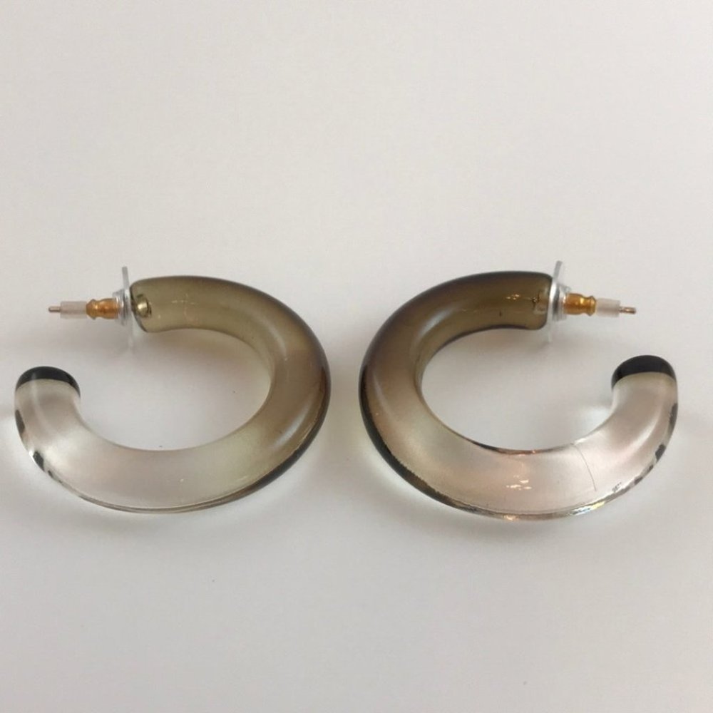 Madewell  New Ombré Resin Hoop Earrings in Smokey